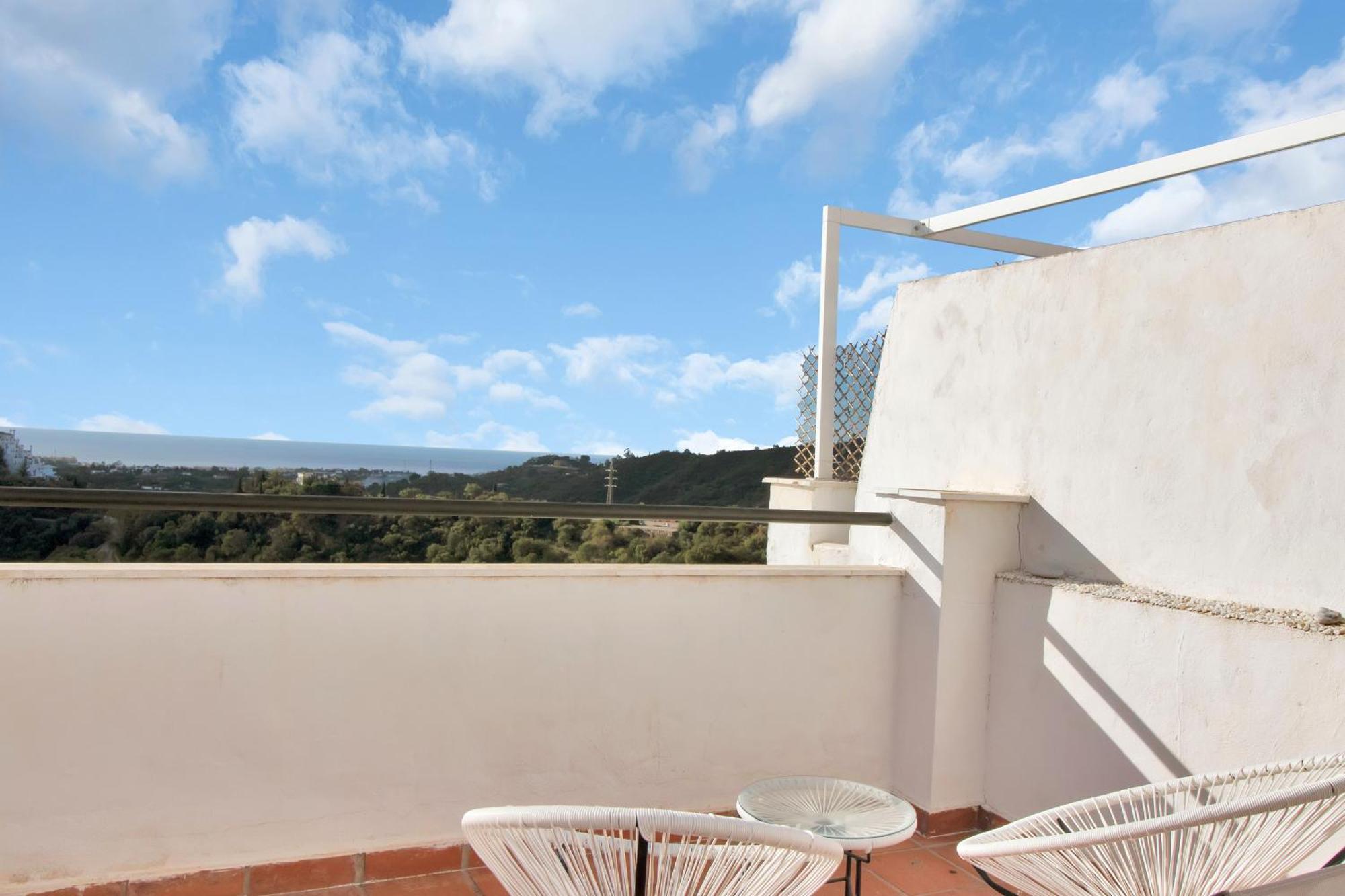 Duplex Estilo Boho Con Increible Terraza Y Vistas Al Mar En Estepona - Las Abejeras 609 Daire Dış mekan fotoğraf